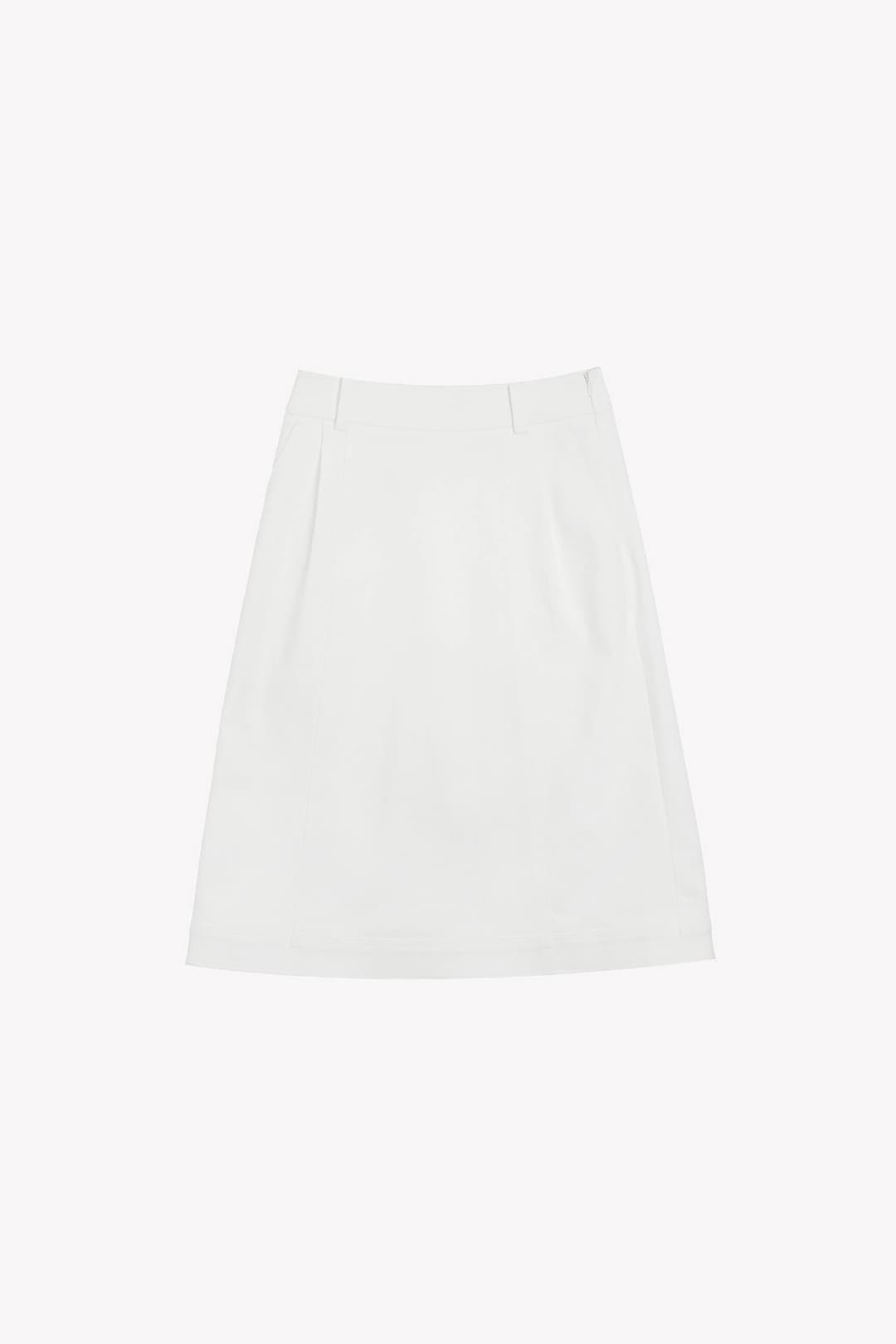 수아마르 Rima Pintuck Midi Skirt (White)