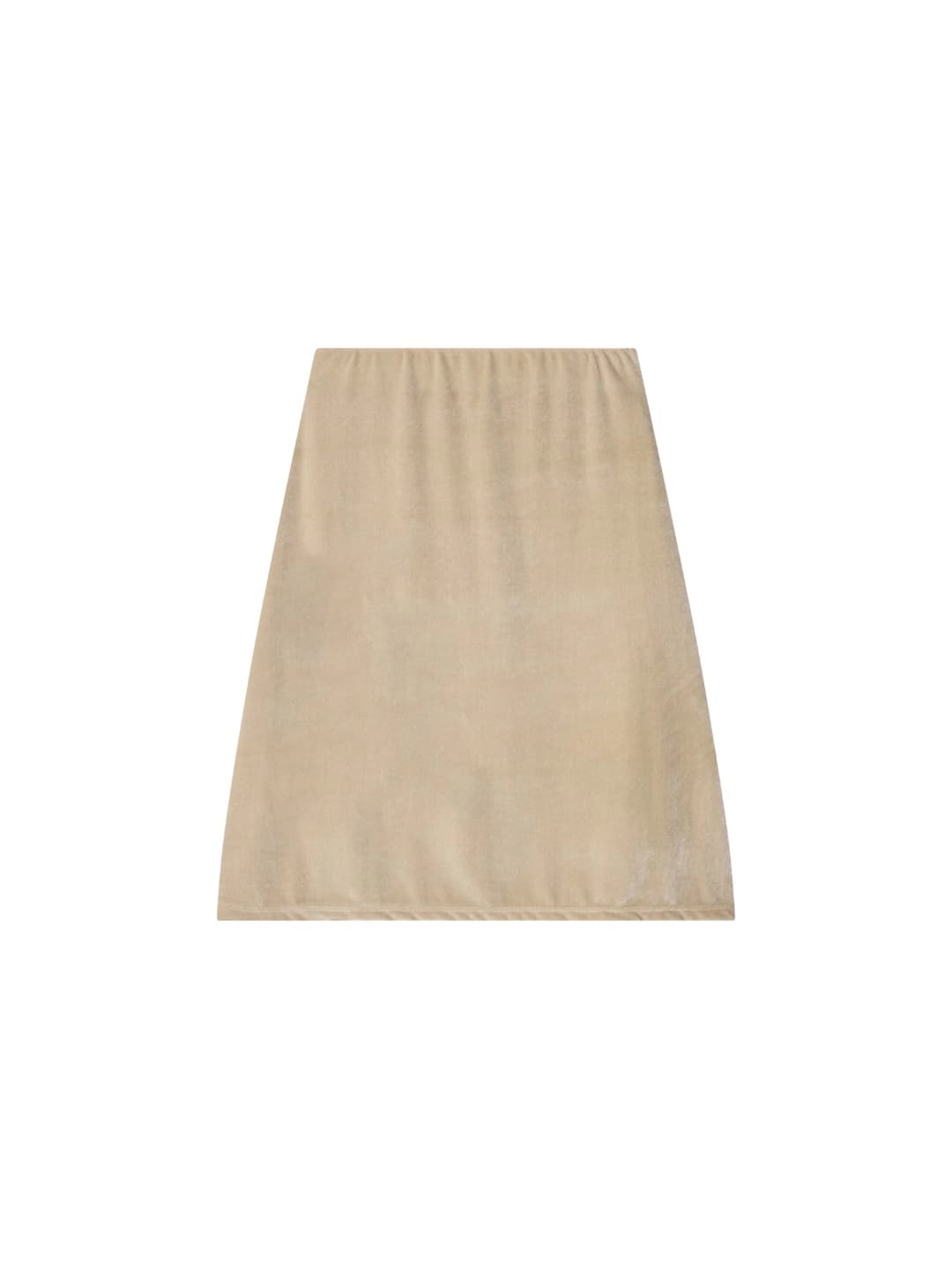 아모르샤이 Velvet Midi Skirt - Nude