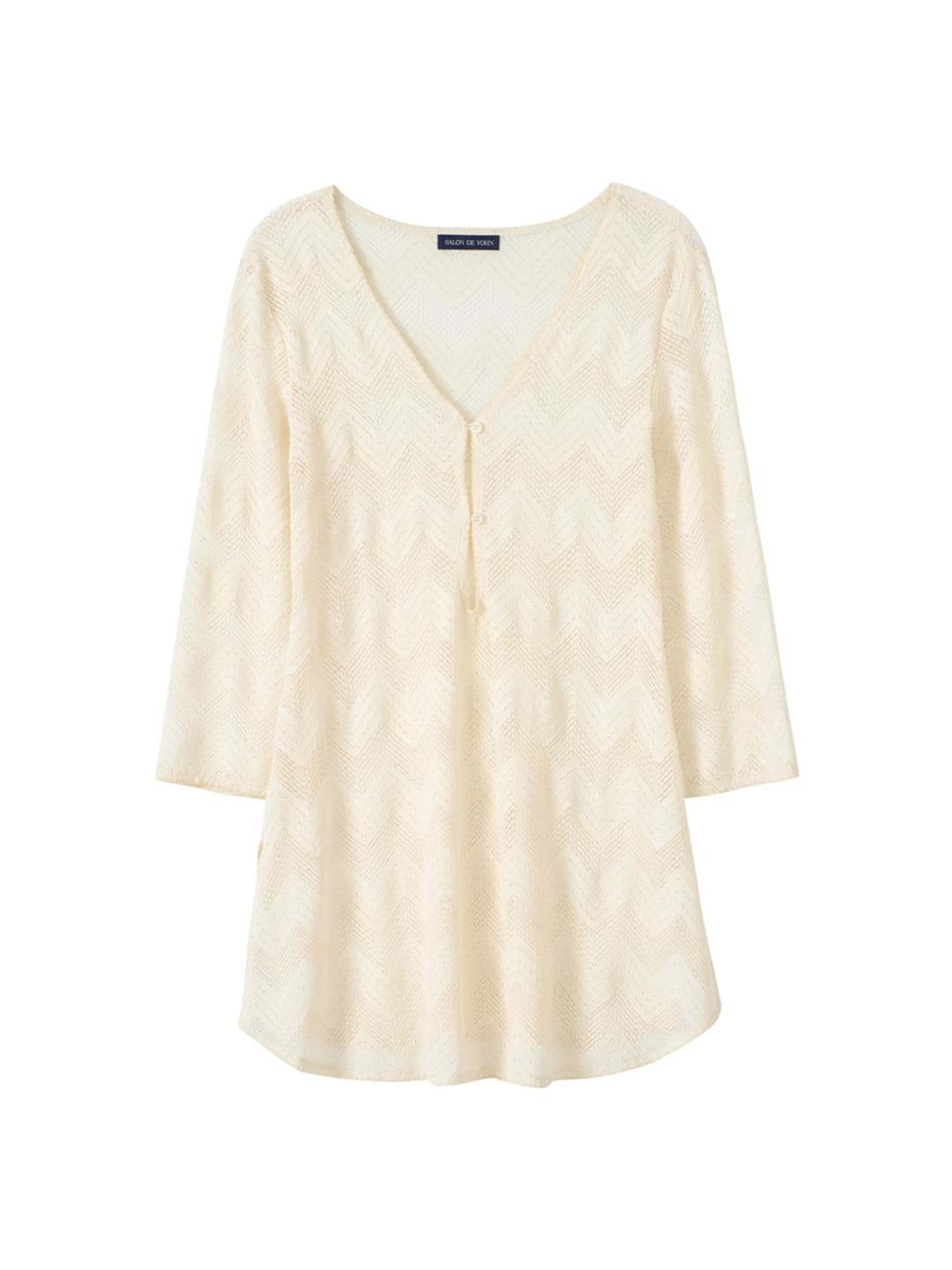살롱드욘 Vintage Lace Cover Up Dress_ Ivory