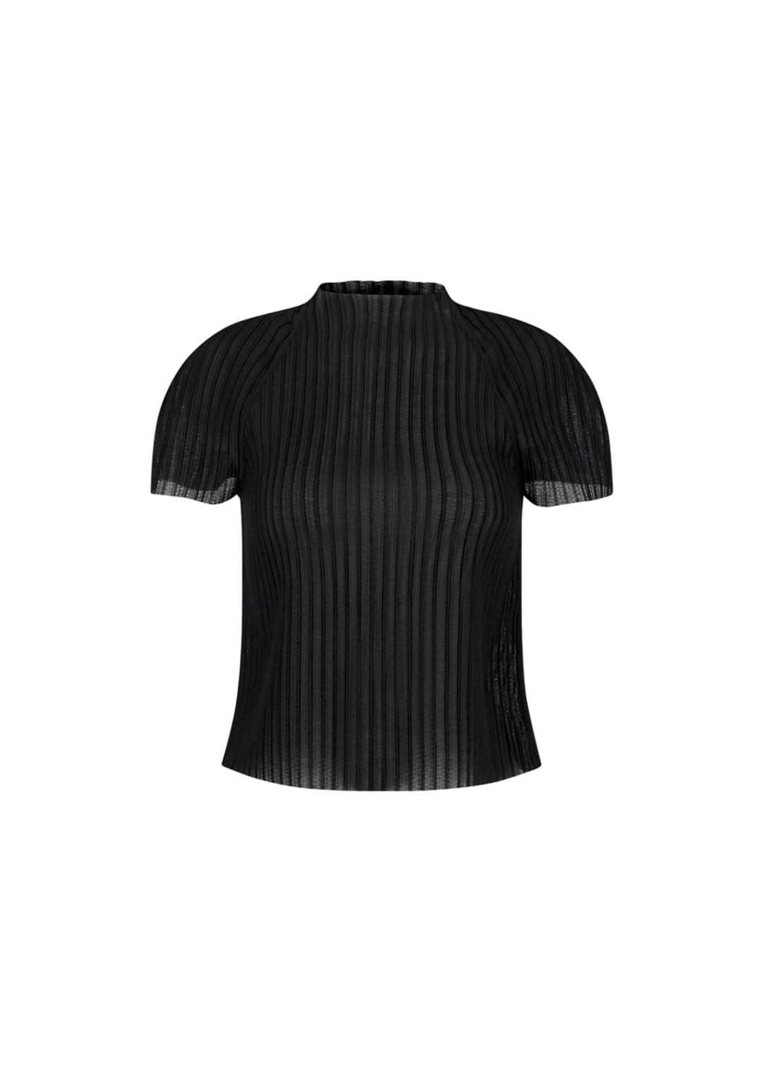 아모멘토 Women\'s Pleats Raglan Top, Black
