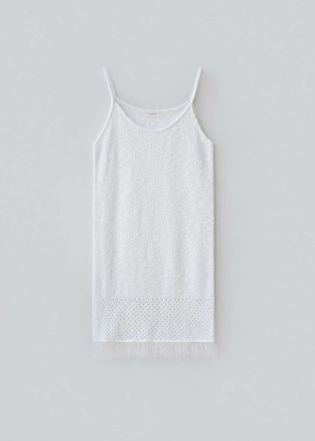 앤니즈 Luna fringe knit dress (white)