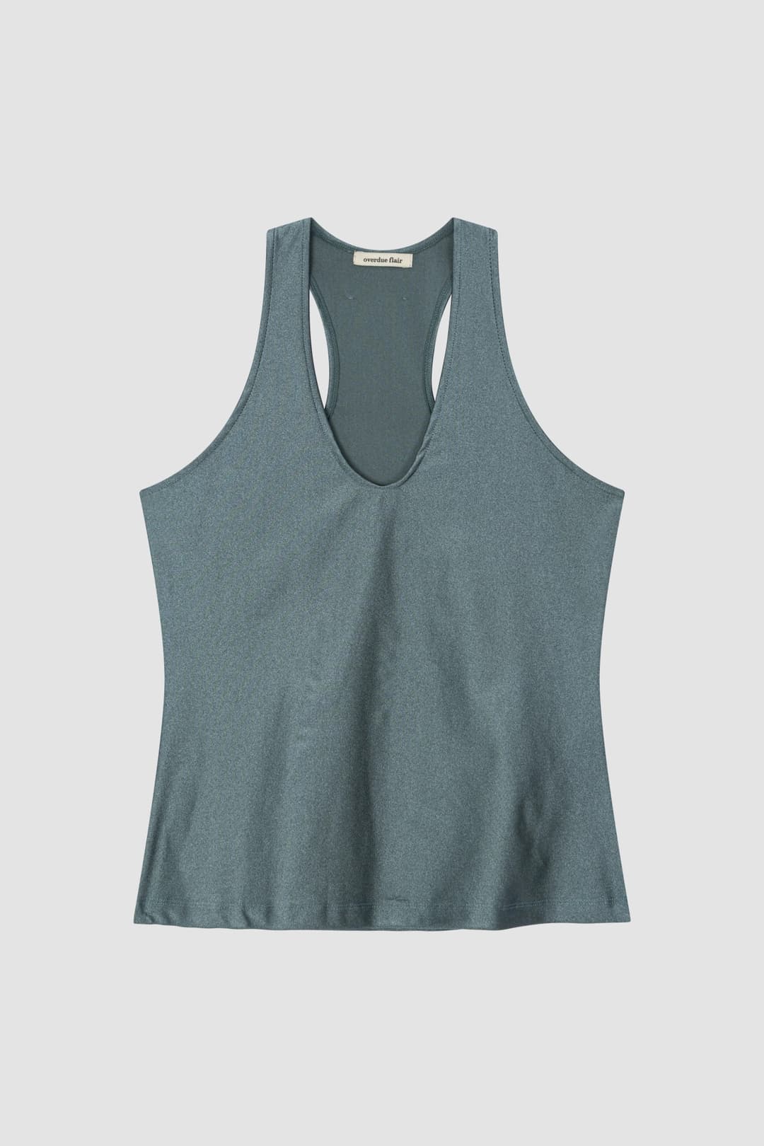 오버듀플레어 GLITTER HALTER TOP_TEAL GREY