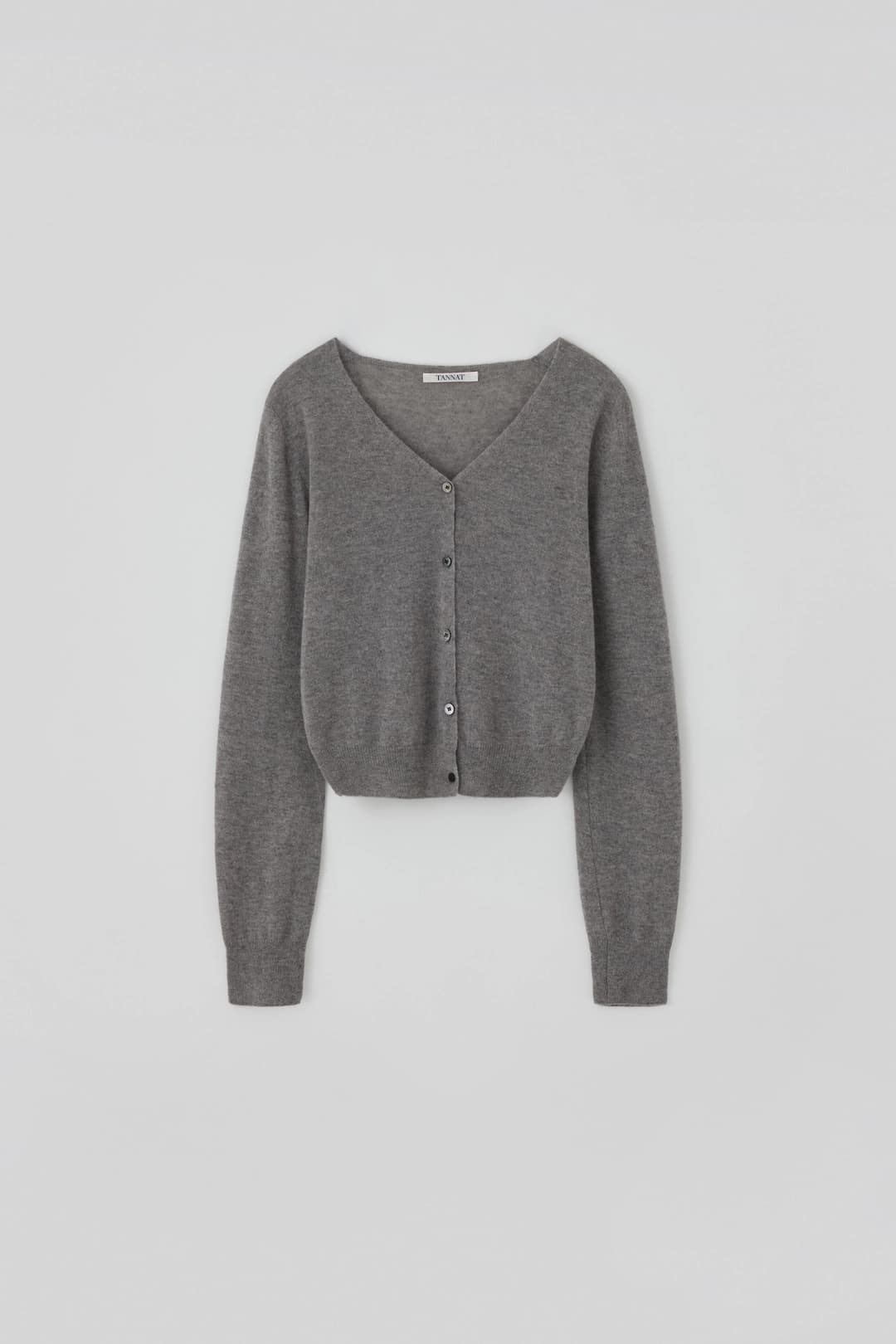 타낫 T/T Aube v-neck cardigan (gray)