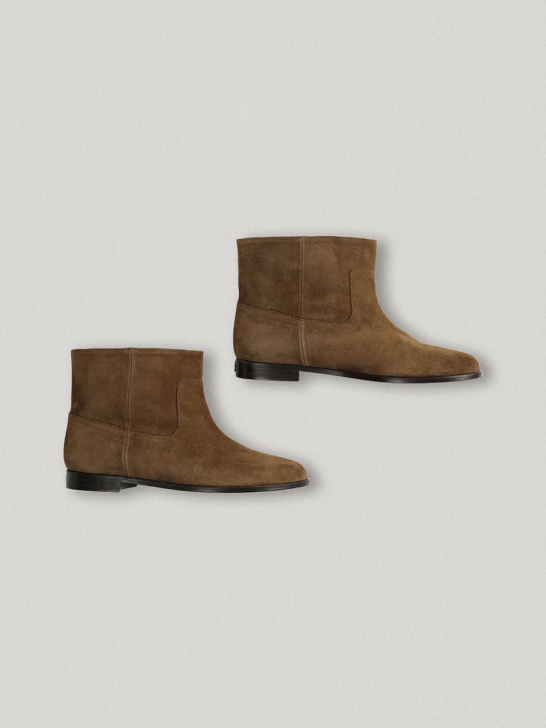 스무드무드 Deck Suede Half Boots Camel Brown