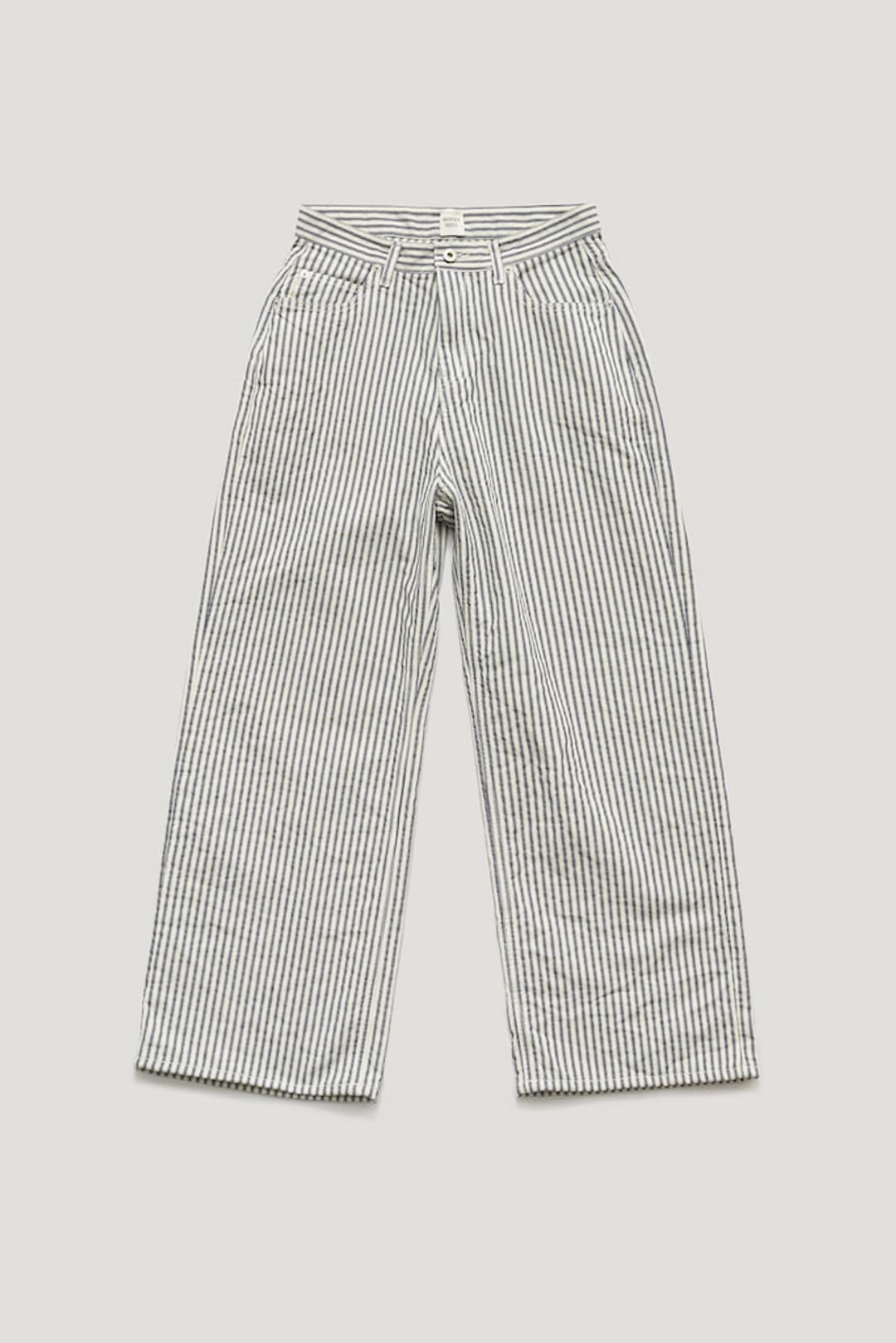 파르벵 [2nd reorder 5/21 AM10:08 open] KYRA MARINE STRIPE DENIM PANTS_NAVY / ₩159,000