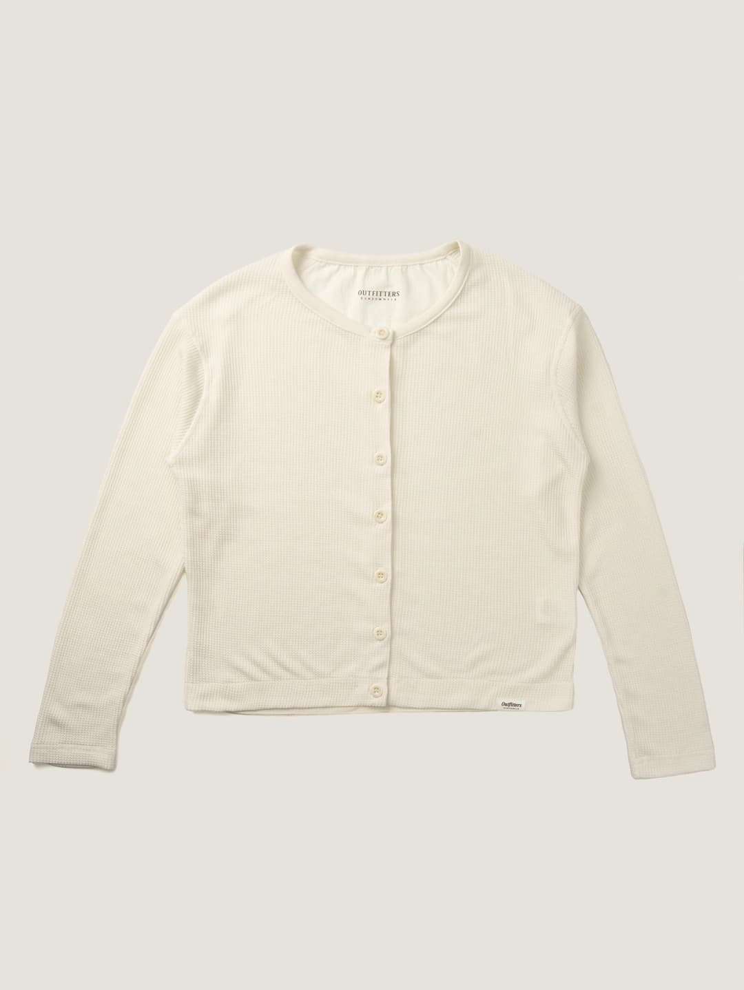 아웃피터스 AIRY WAFFLE CARDIGAN [ Cream ]