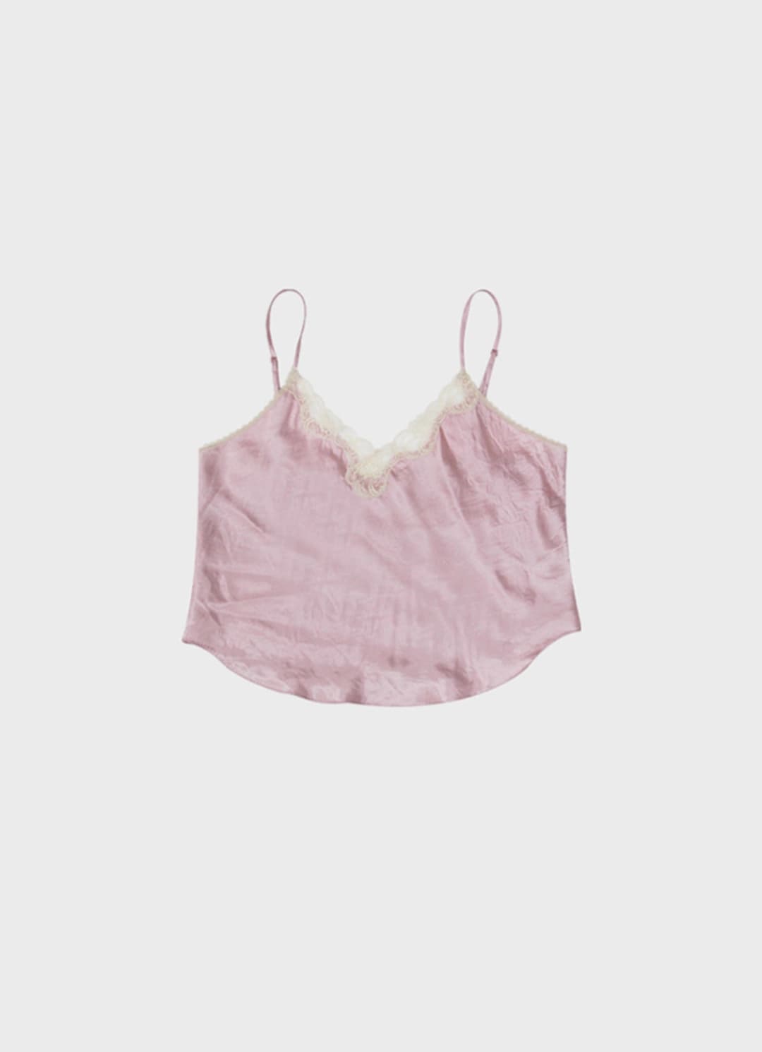 프레클 lace satin camisole in pink