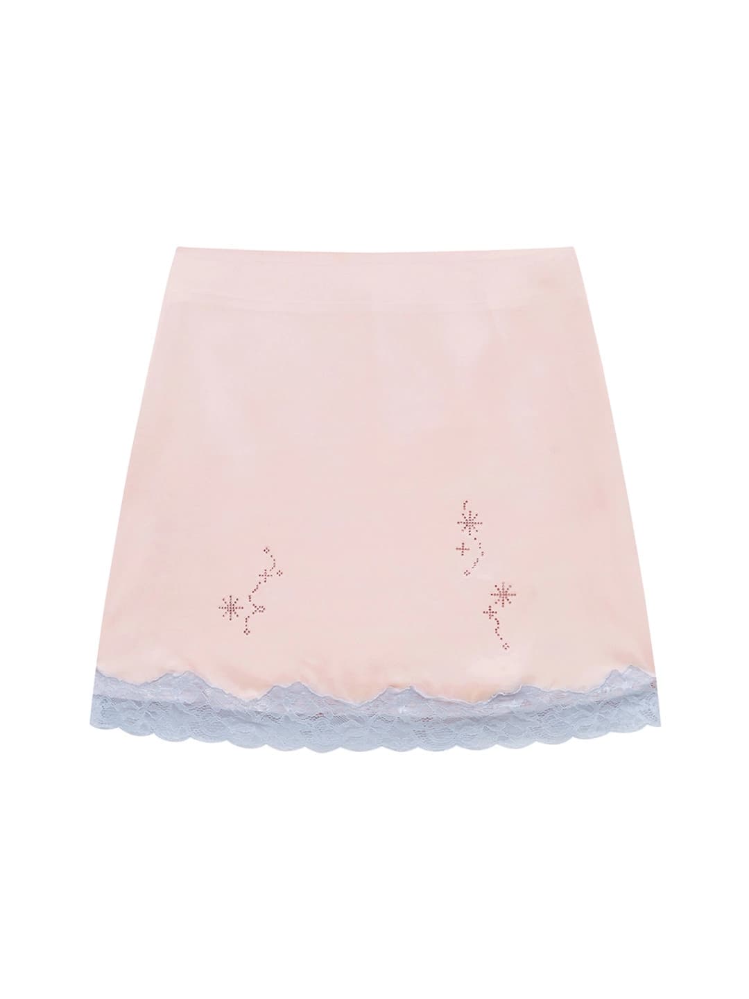 마가린핑거스 LACE SATIN HOTFIX SKIRT (PINK)