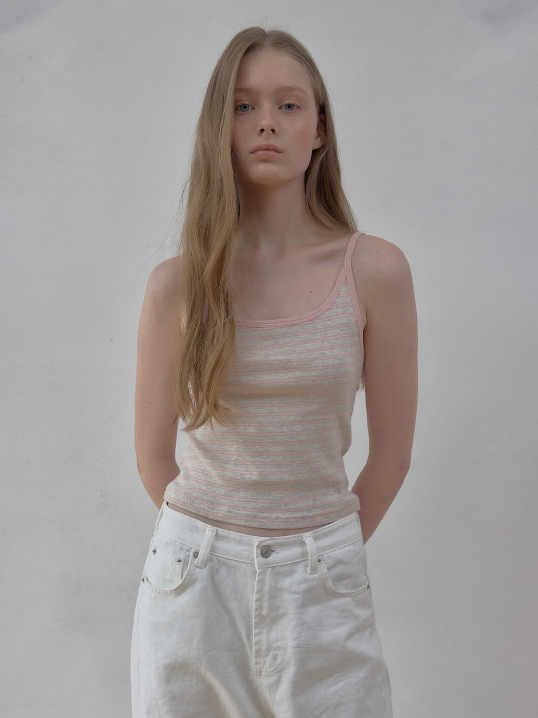 헤더먼트 stripe camisole (pink)